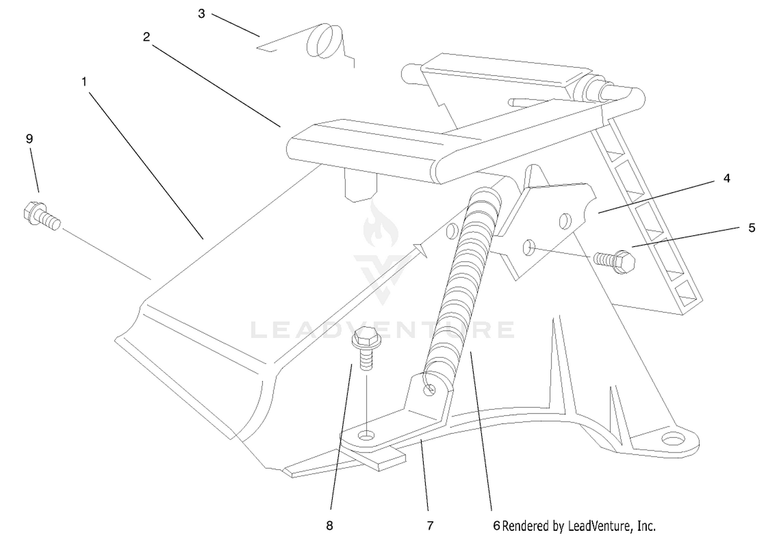 Rear Bagging Discharge Chute Assembly