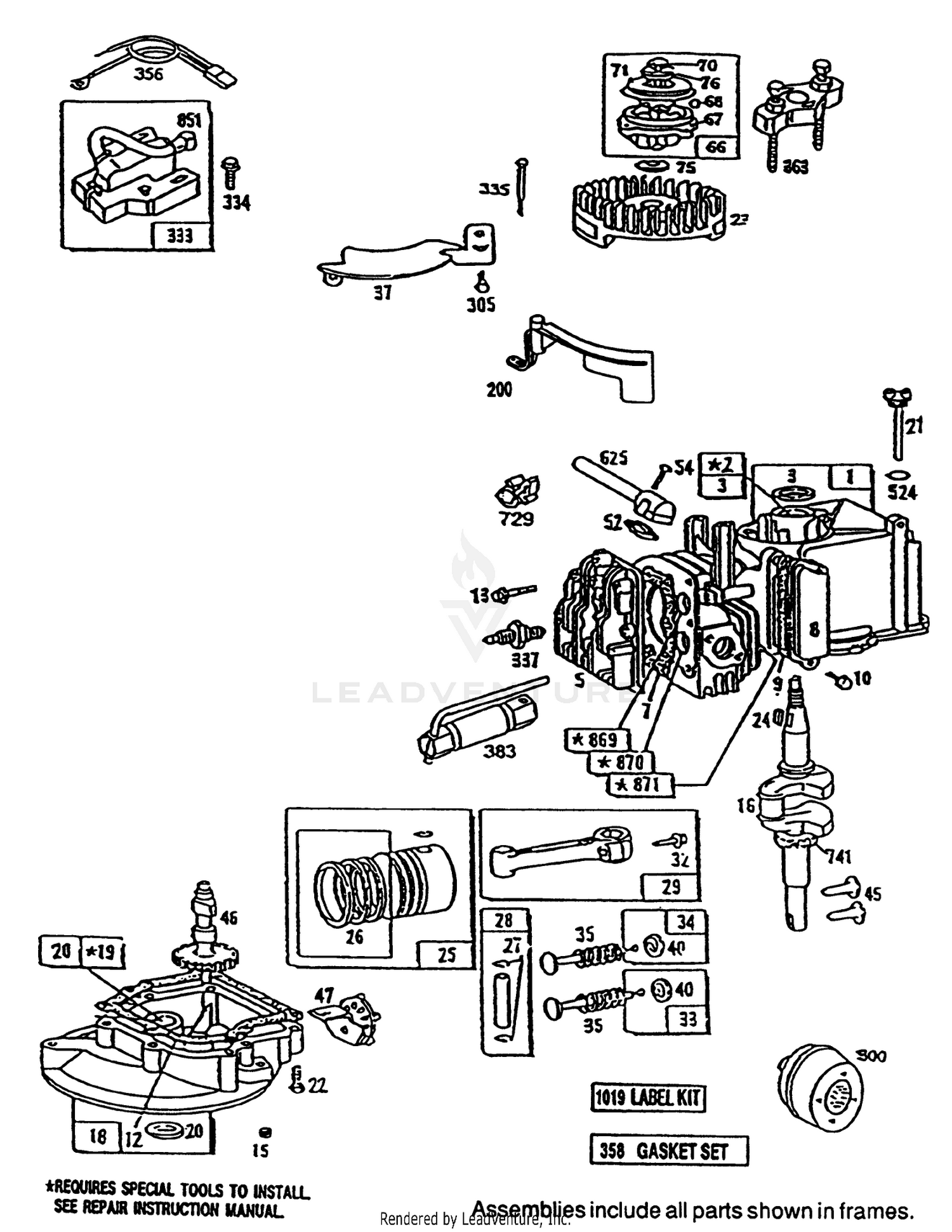 Engine Briggs  Stratton Model 95902-3148-01 2