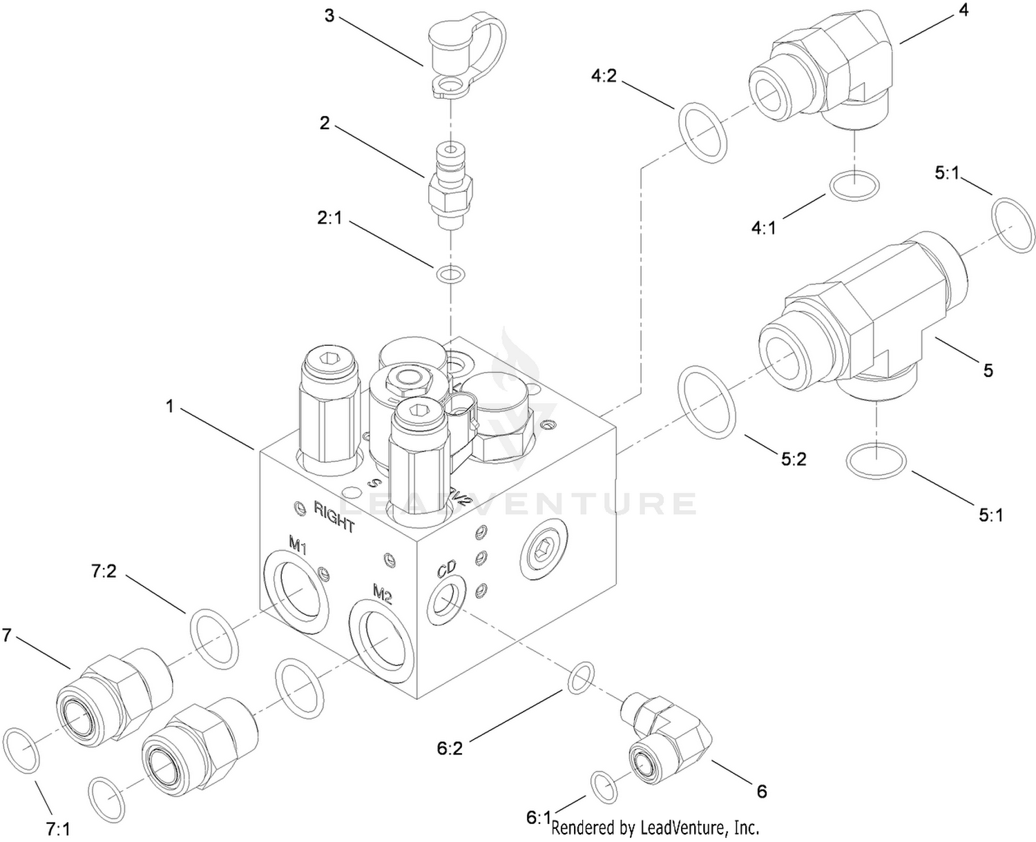 RH PTO Valve Assembly