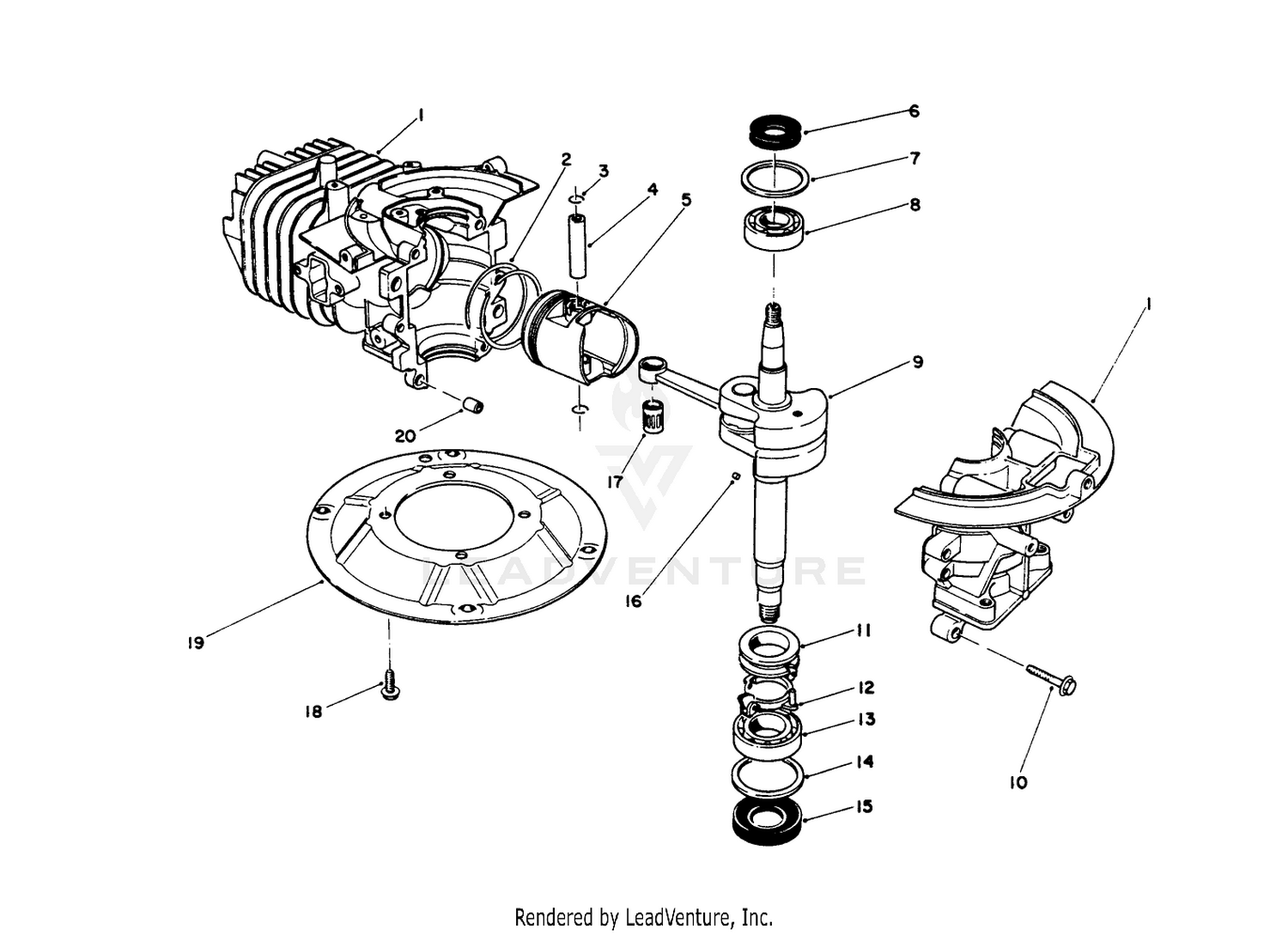 Crankshaft Assembly (engine No. 47pk9-2)