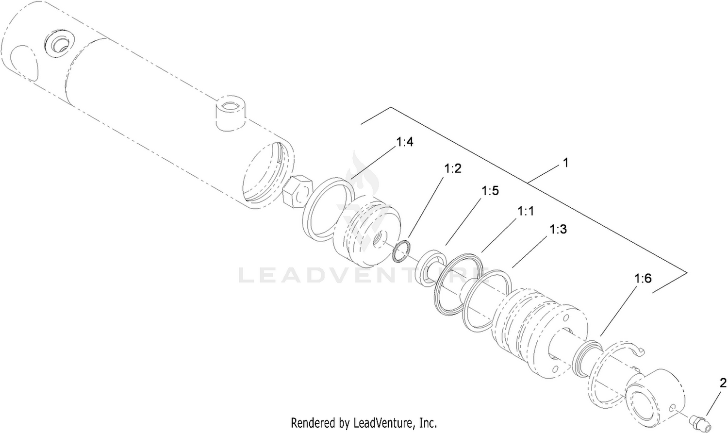 Hydraulic Lift Cylinder Assembly No. 115-5647