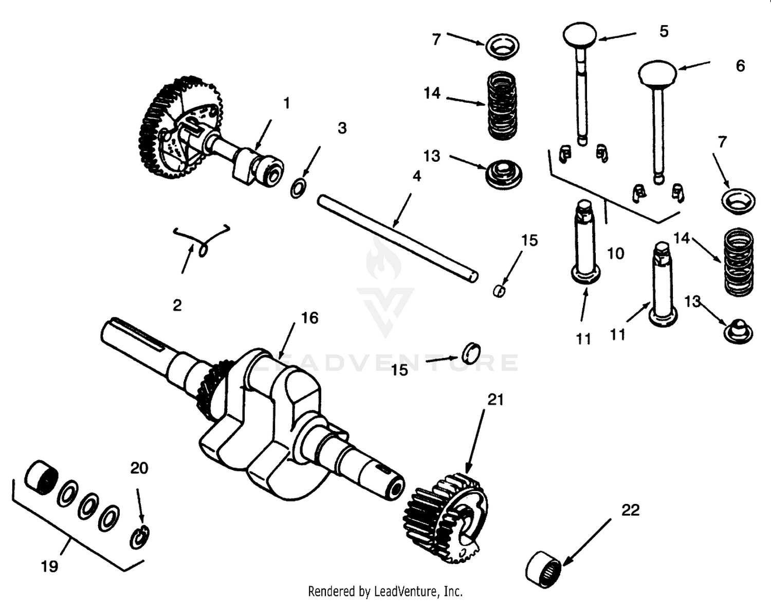 Camshaft, Crankshaft And Valves