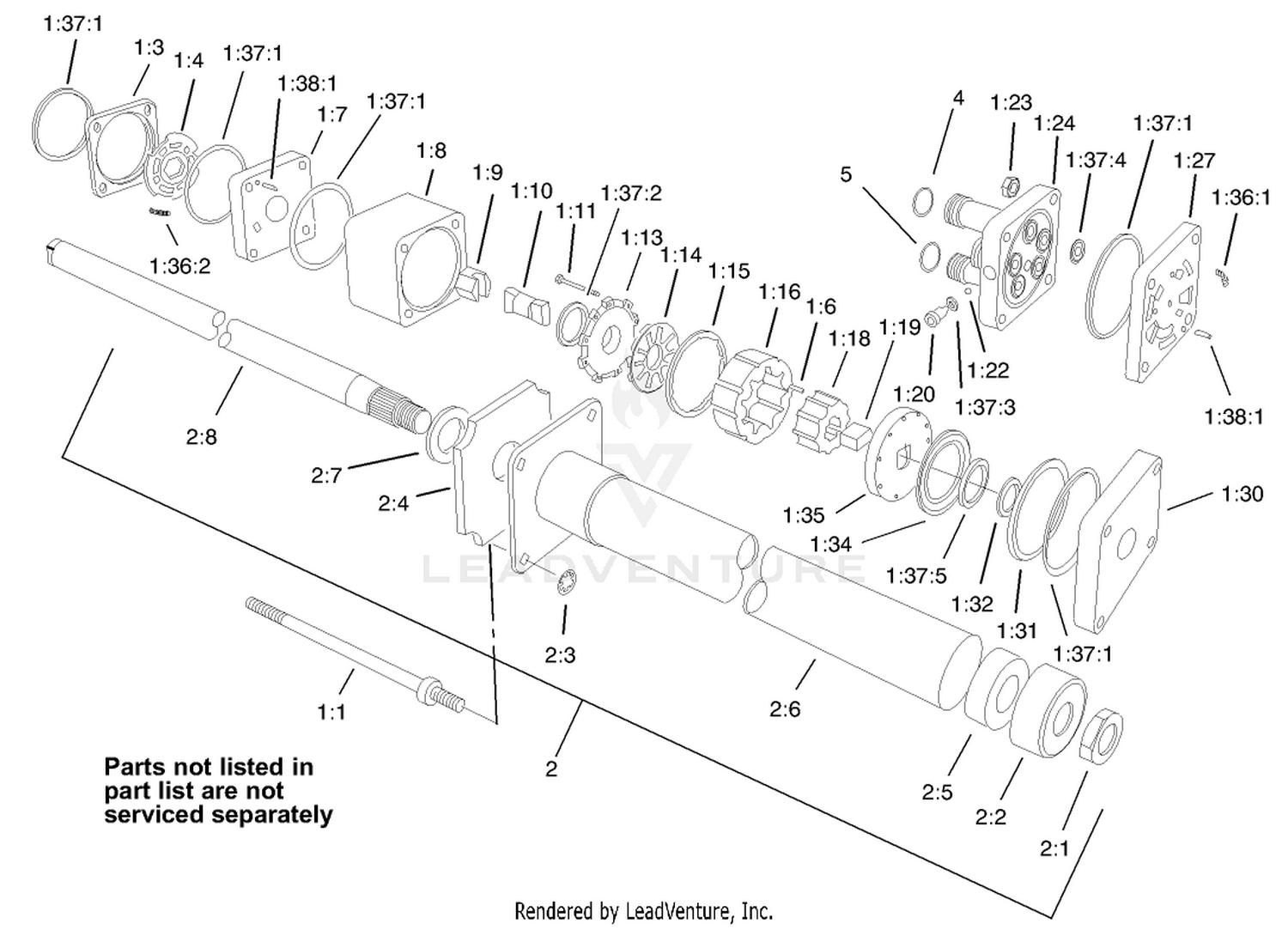 Power Steering Unit Assembly No. 108-6557