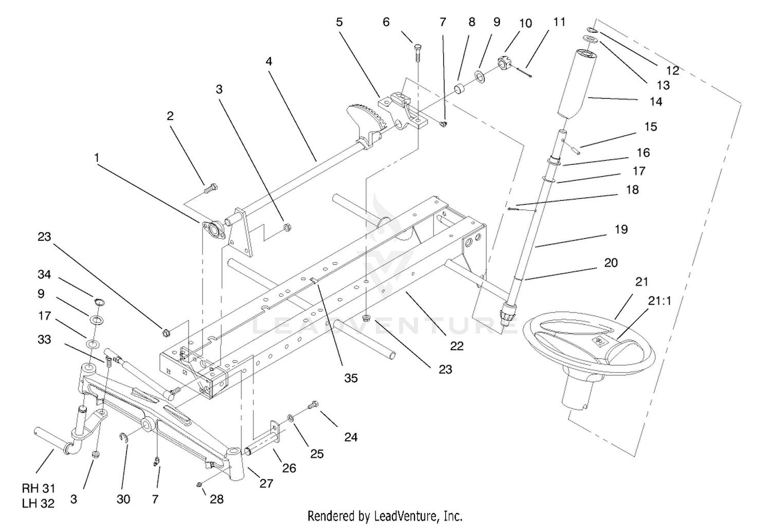 Frame Axle And Steering System