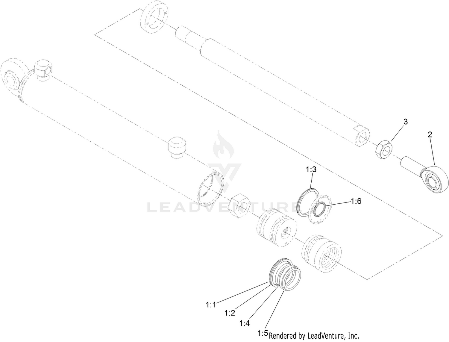Hydraulic Cylinder Assembly No. 117-0701