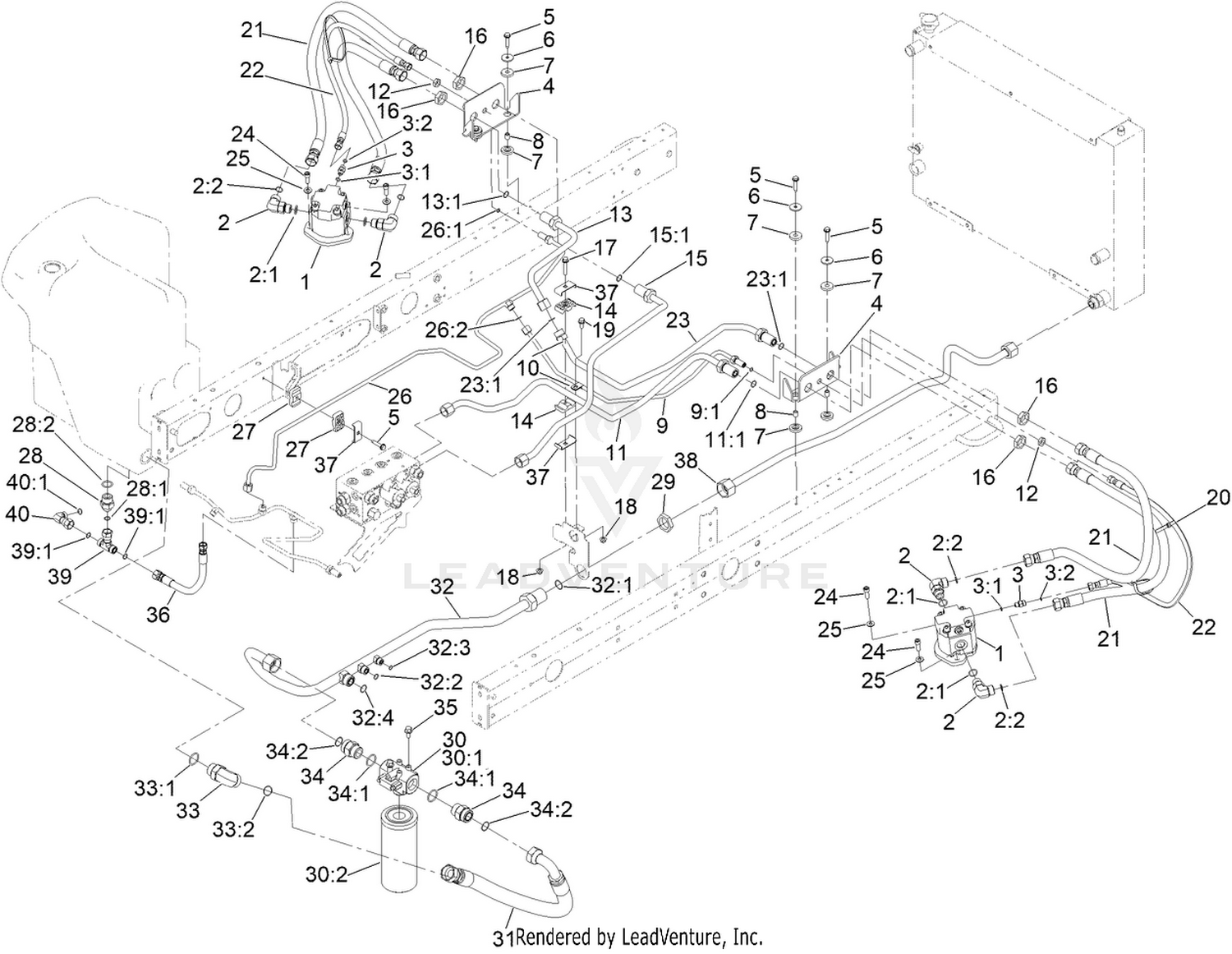 Rear Deck Hydraulic Assembly