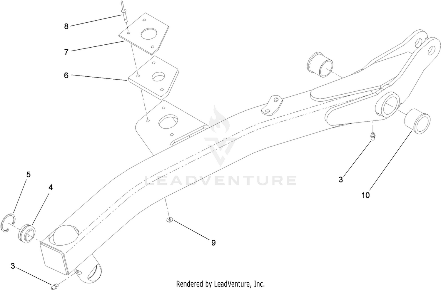 RH Lift Arm Assembly No. 108-1947