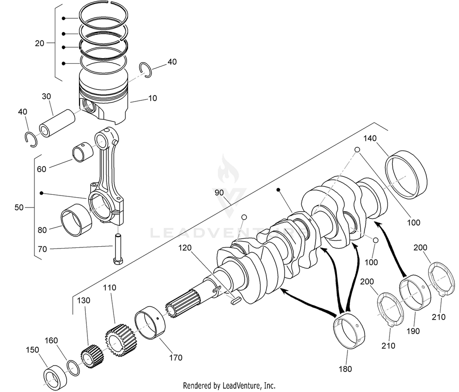 Piston and Crankshaft Assembly