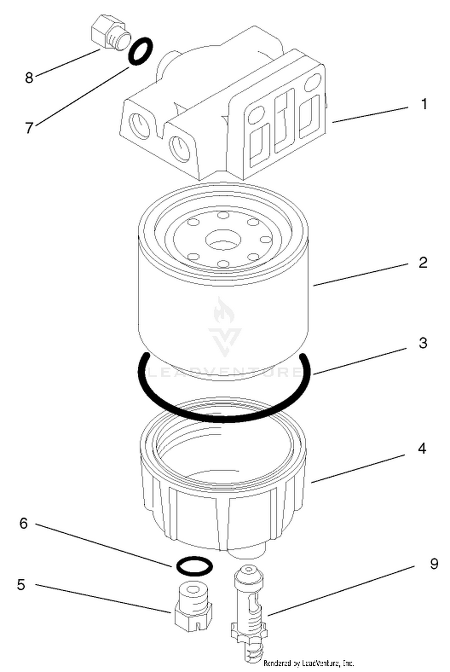 Water / Fuel Filter Assembly No. 98-9305
