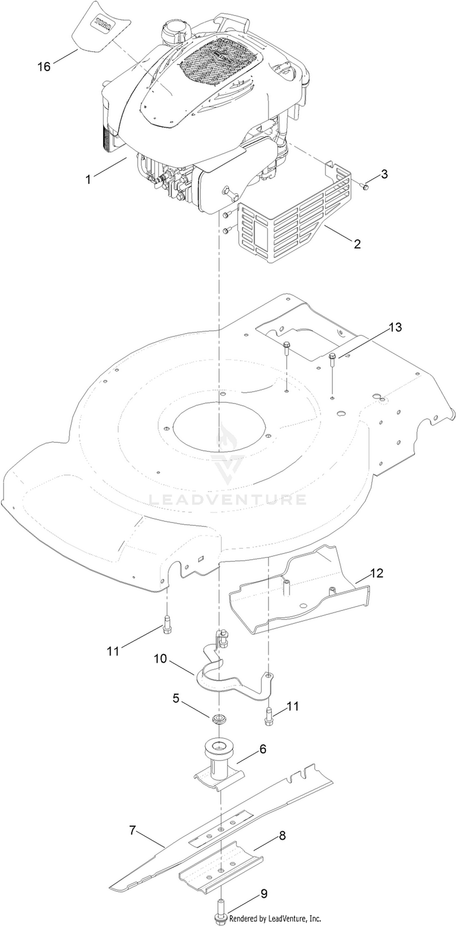 Engine and Blade Assembly