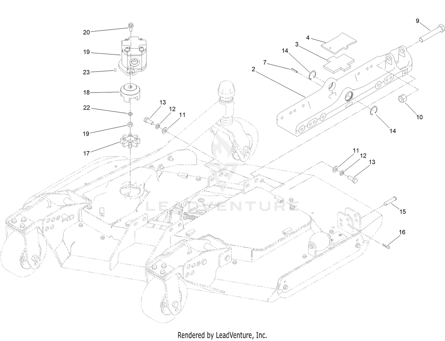 Right Deck Mount Assembly