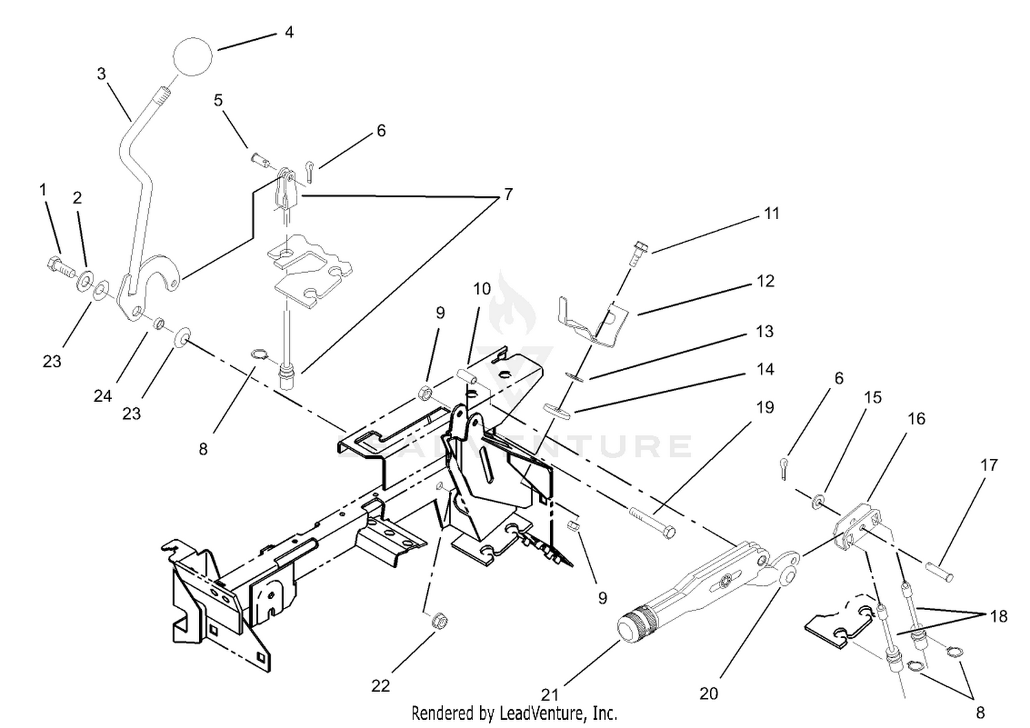 Differential Lock and Parking Brake Assembly