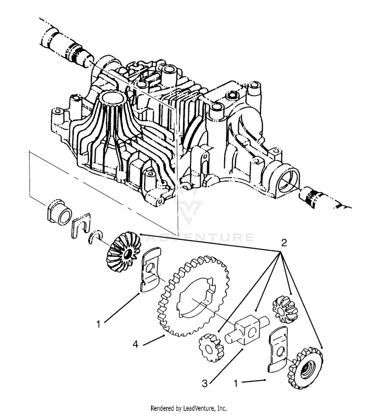 Differential Gear Tuff Torq Transmission K61 (toro)