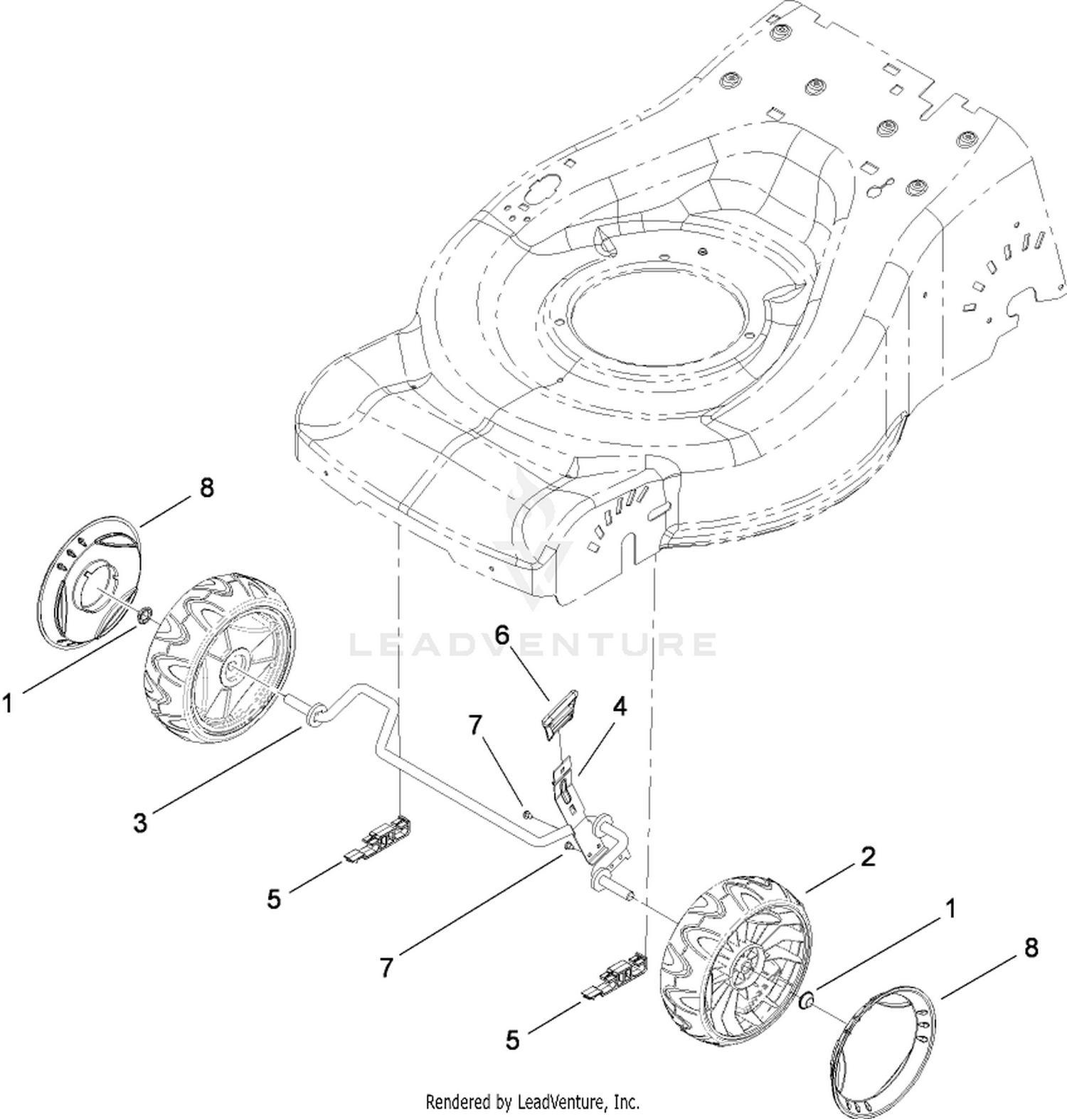 Height-of-Cut and Front Wheel Assembly