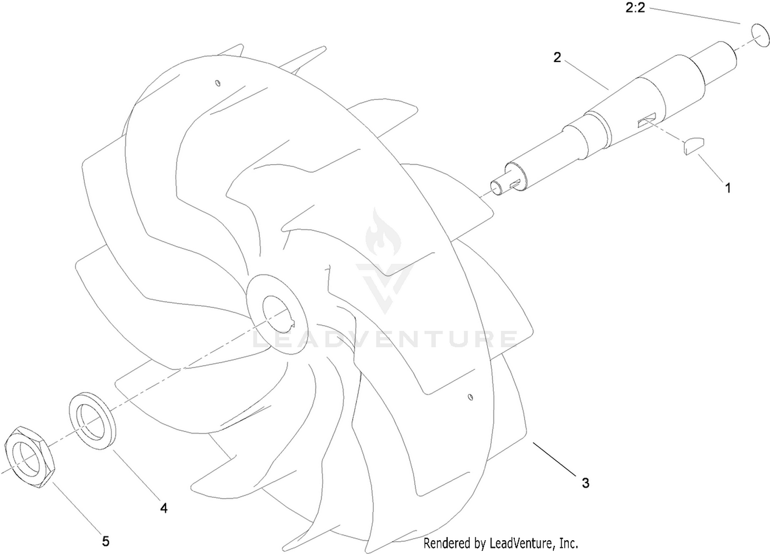 Blower Fan Assembly No. 117-9571