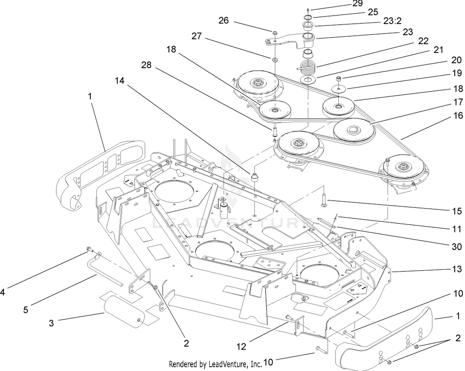 Roller, Belt and Pulley Assembly