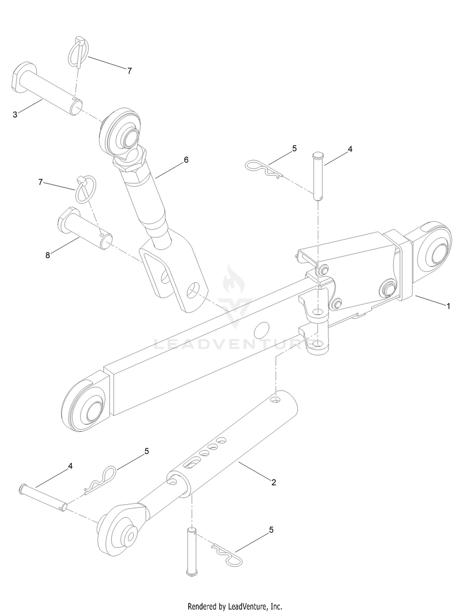 RH Extendable Arm Kit  Assembly No. 147-1705