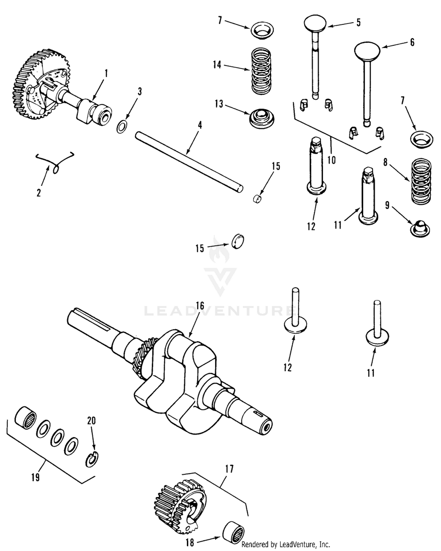 KOHLER CAMSHAFT, CRANKSHAFT  VALVES
