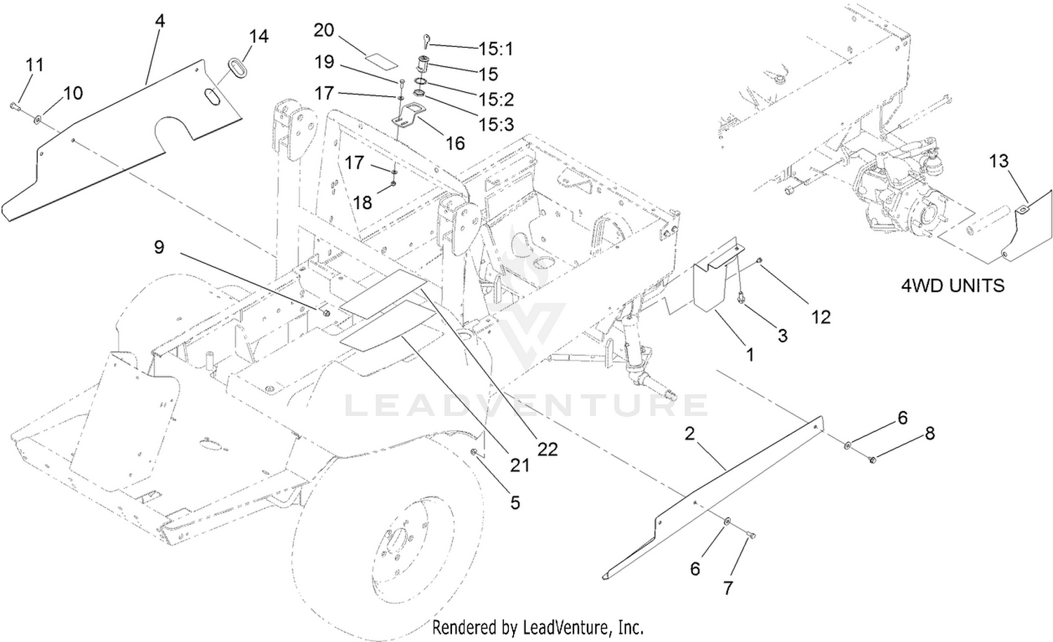 Axle and PTO Guard Assembly
