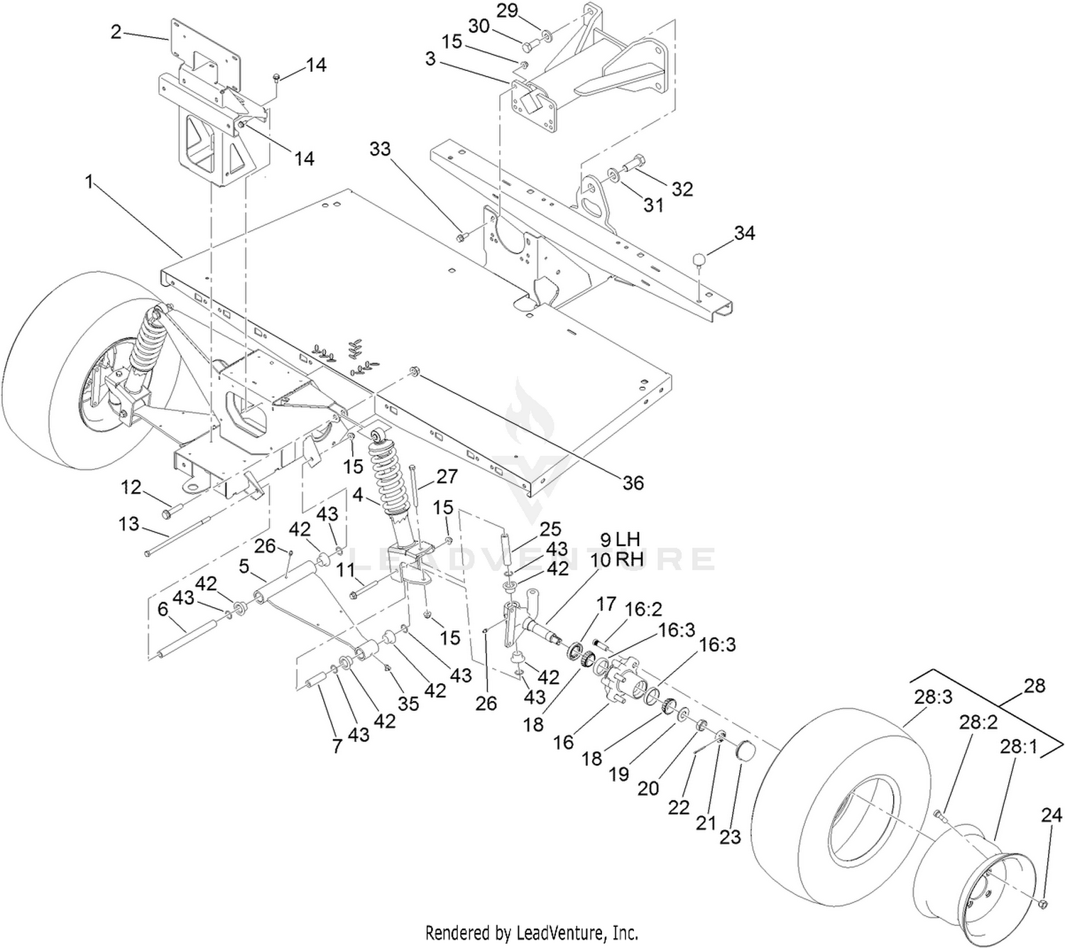 Front Frame and Suspension Assembly