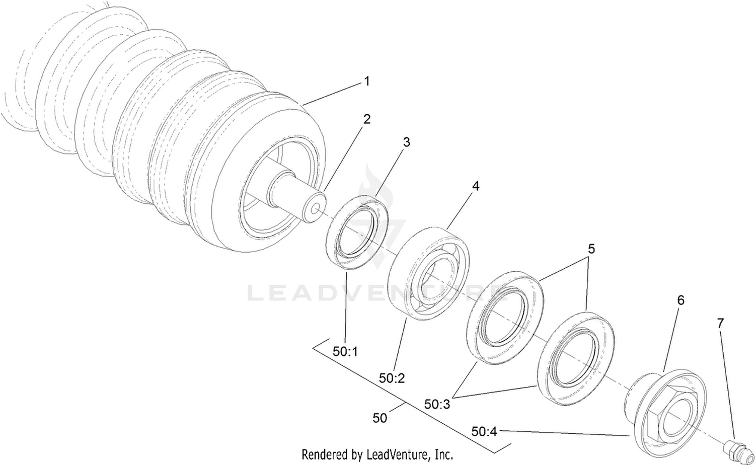 Optional Plastic Shoulder Roller Assembly No. 112-1733