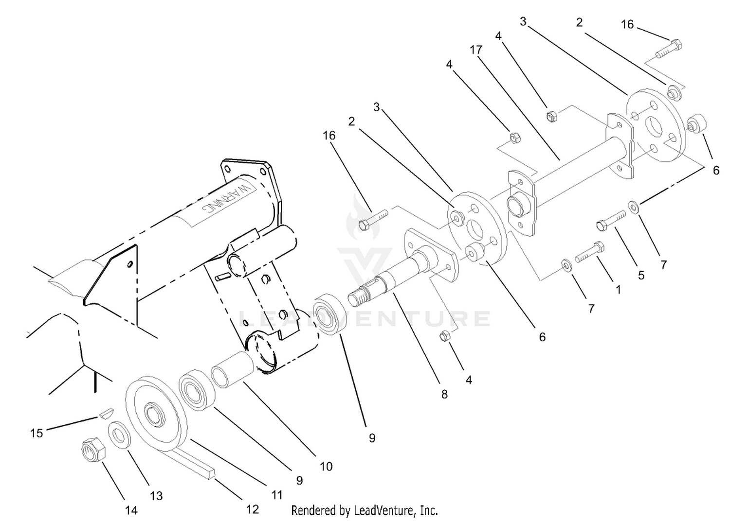 Fan and Hydraulic Pump Drive Assembly