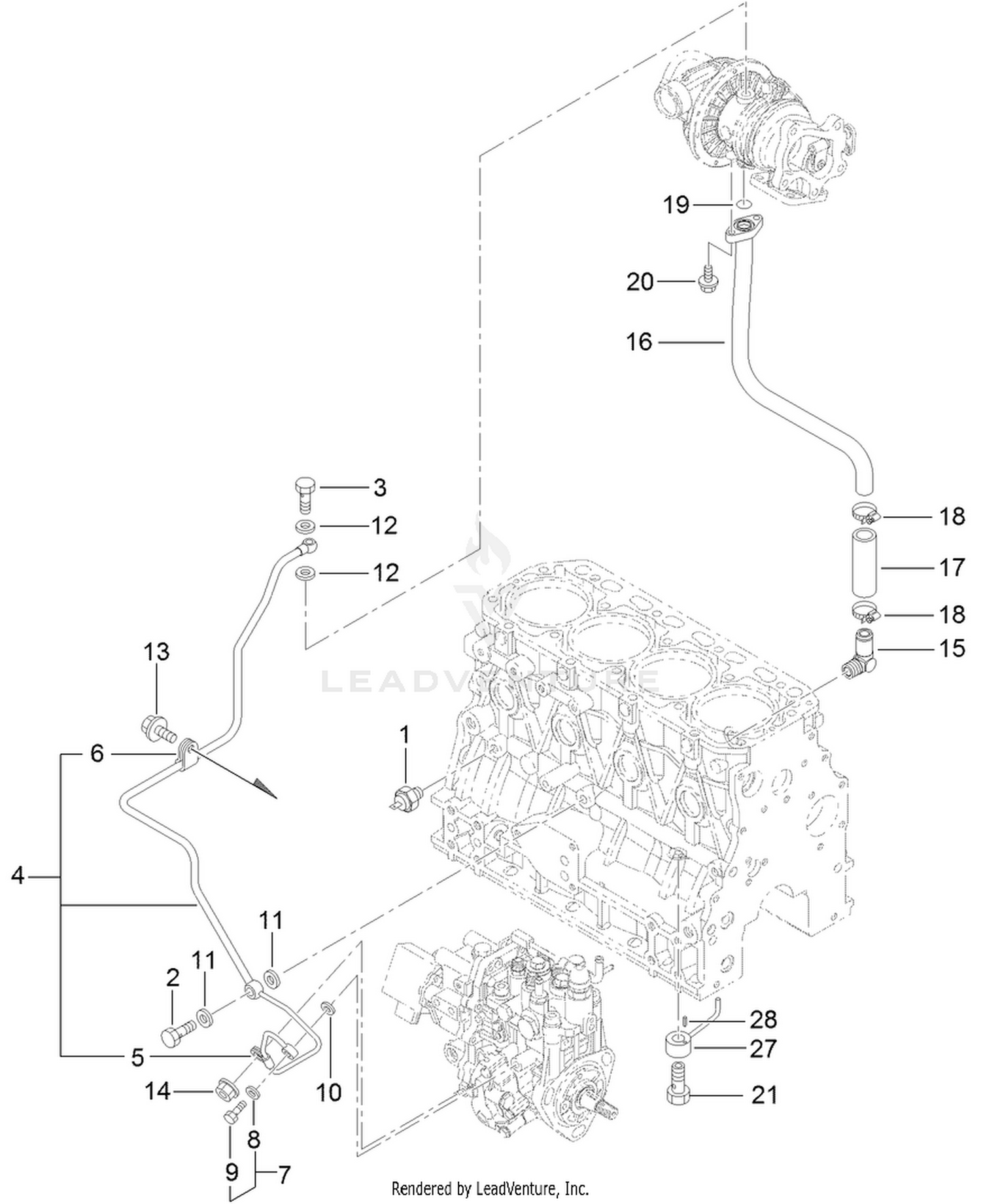 Lubrication Oil Line Assembly