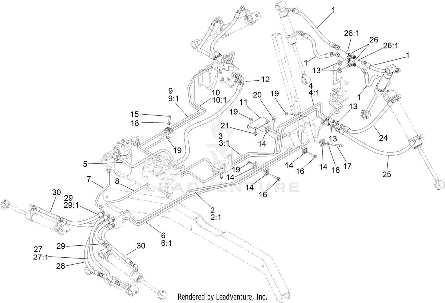 Deck Lift Hydraulic Assembly