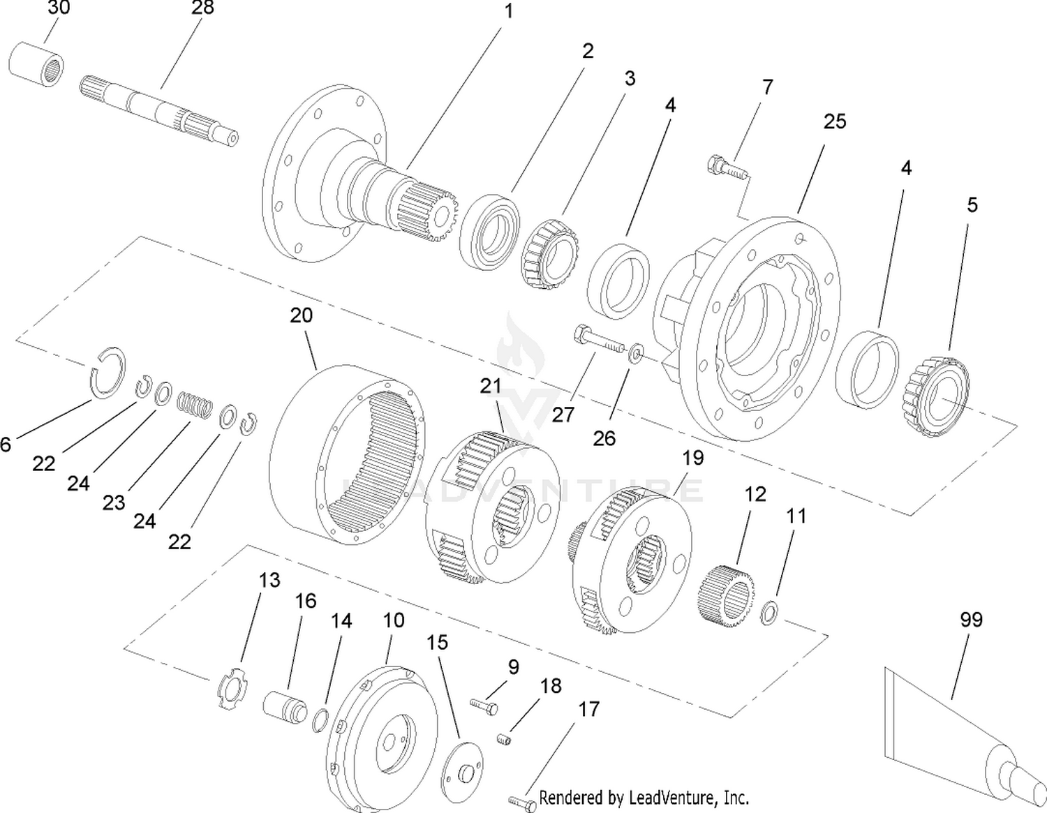 Drive Gear Assembly No. 108-1434-03