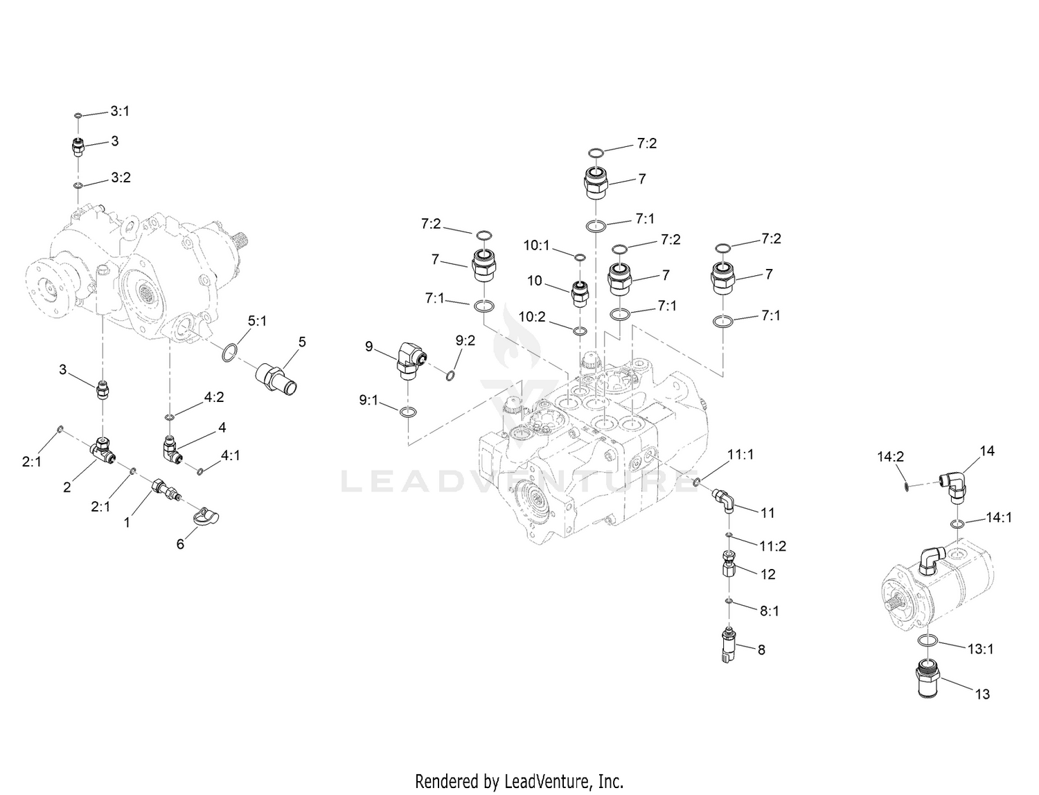 Transmission, Gearbox and Gear Pump  Fitting Assembly