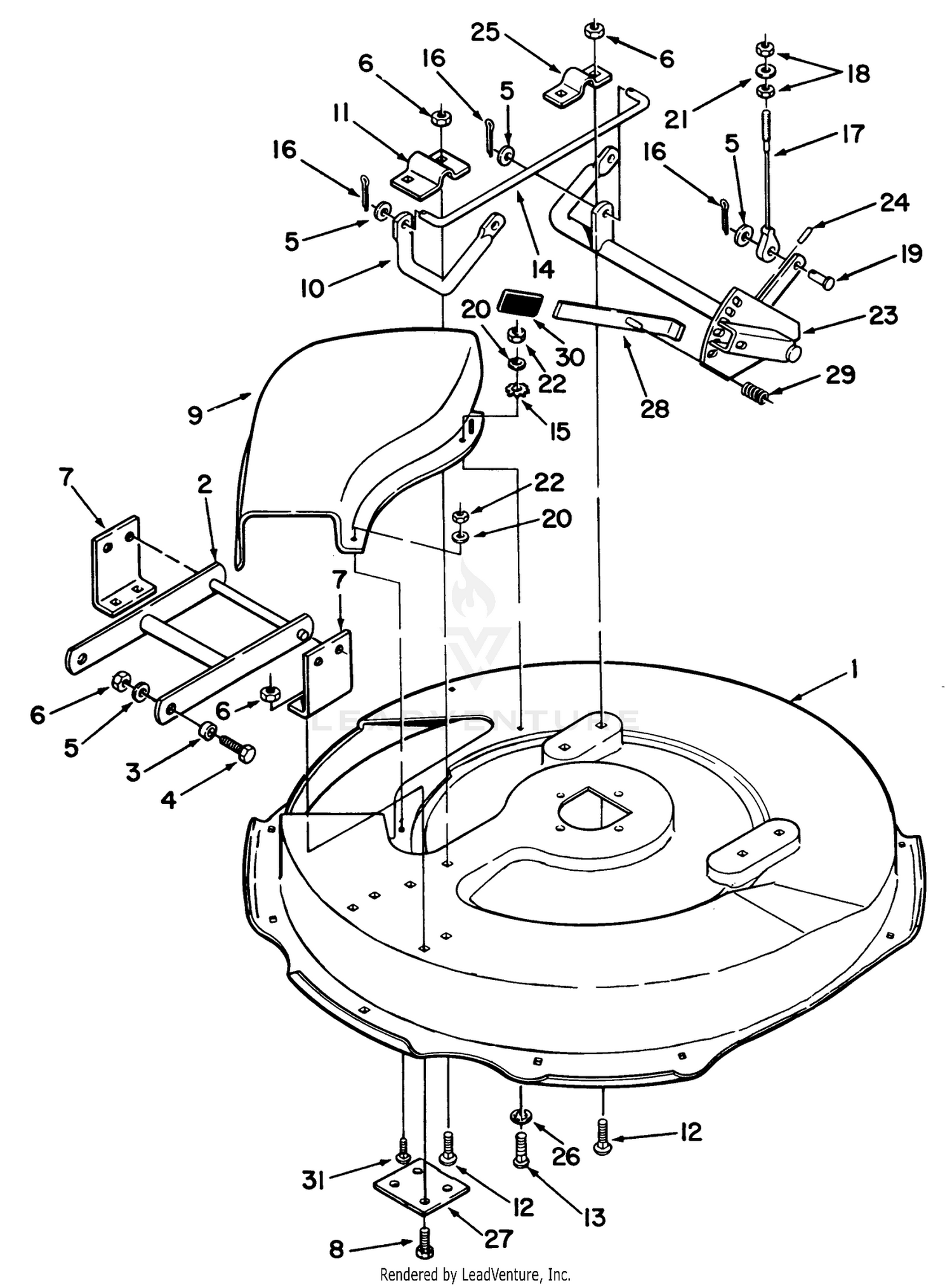 Mower Deck  Front Mount