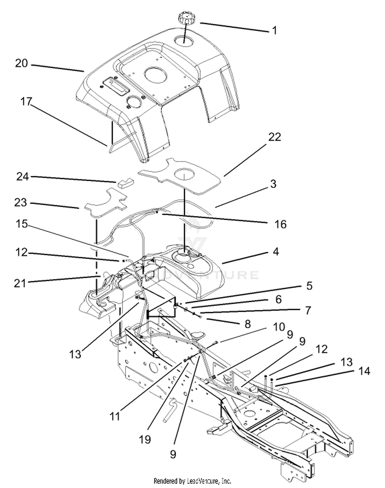 Fender  Fuel System Assembly