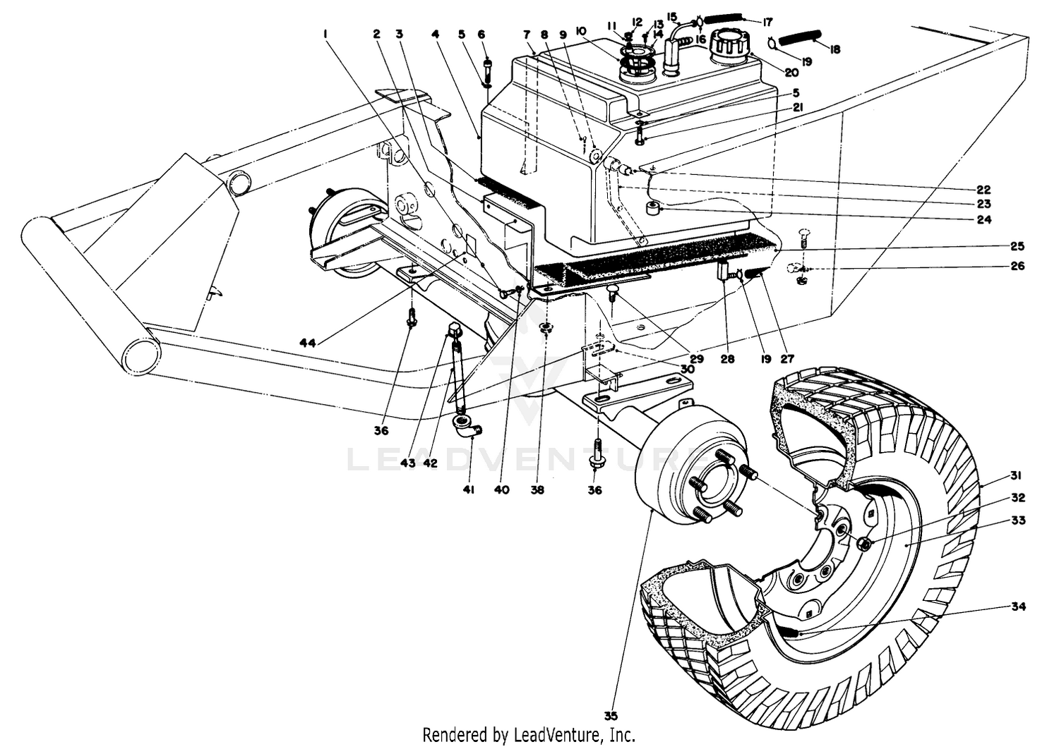 Front Axle  Fuel Tank Assembly