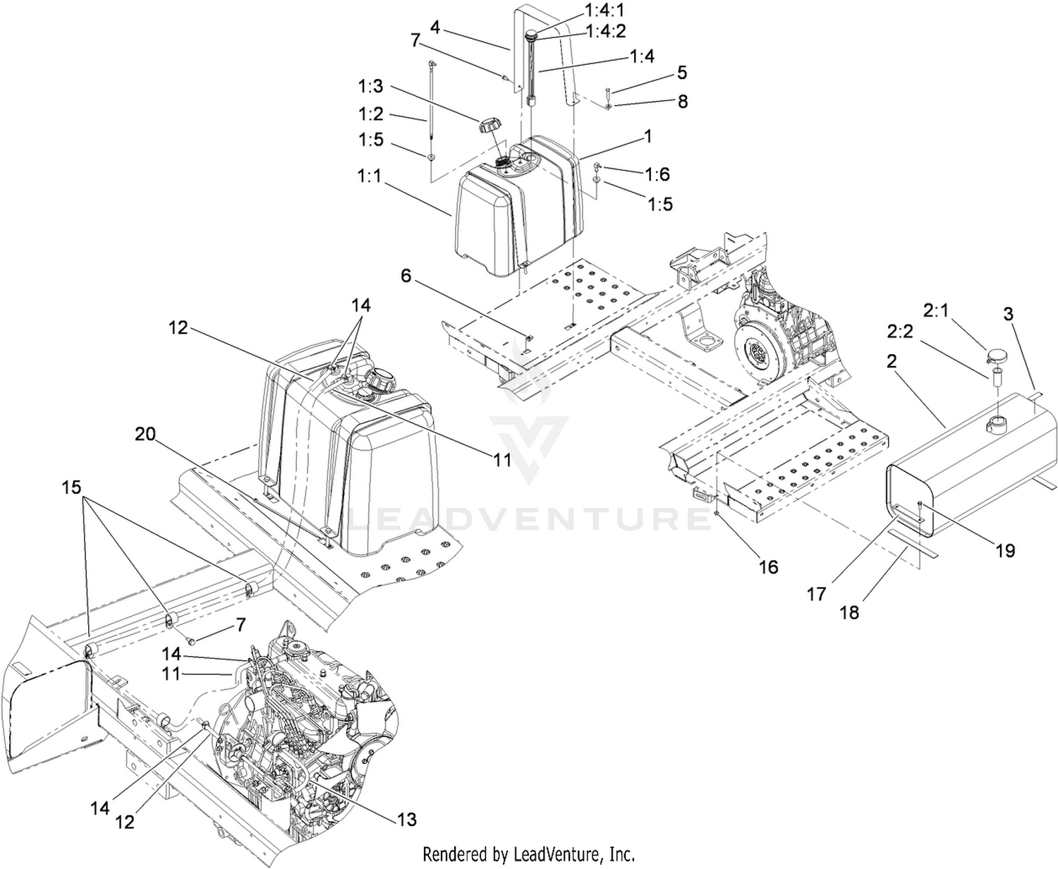 Fuel and Hydraulic Tank Assembly