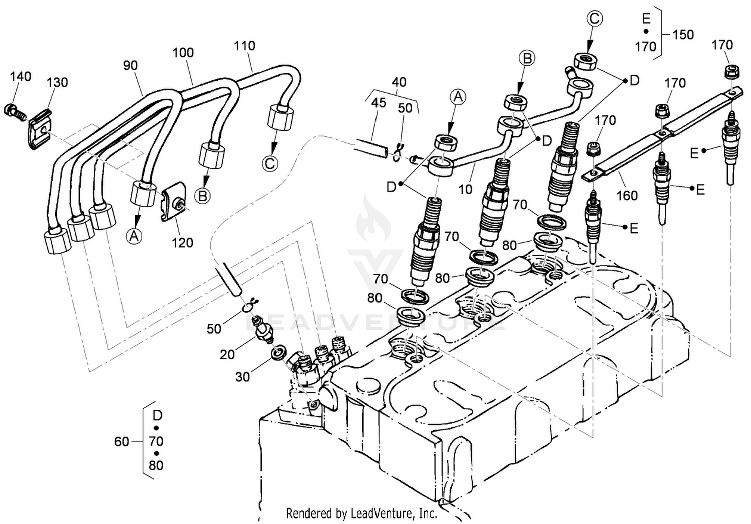 Nozzle Holder and Glow Plug Assembly