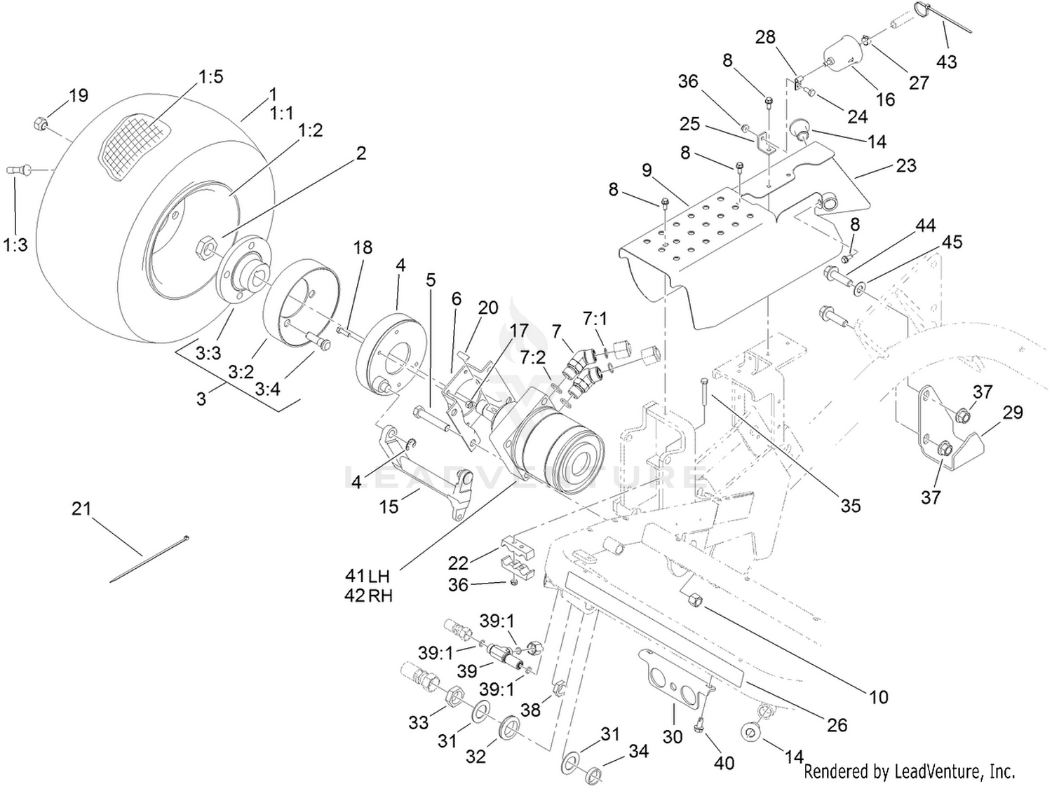 Front Wheel and Brake Assembly
