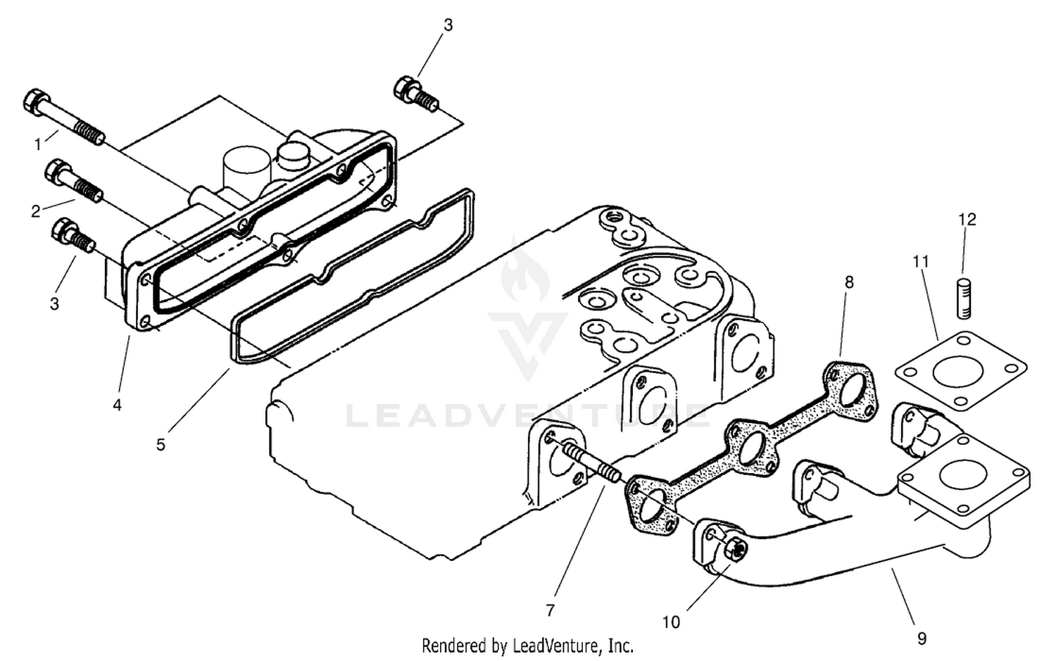 Exhaust Manifold and Gasket Assembly