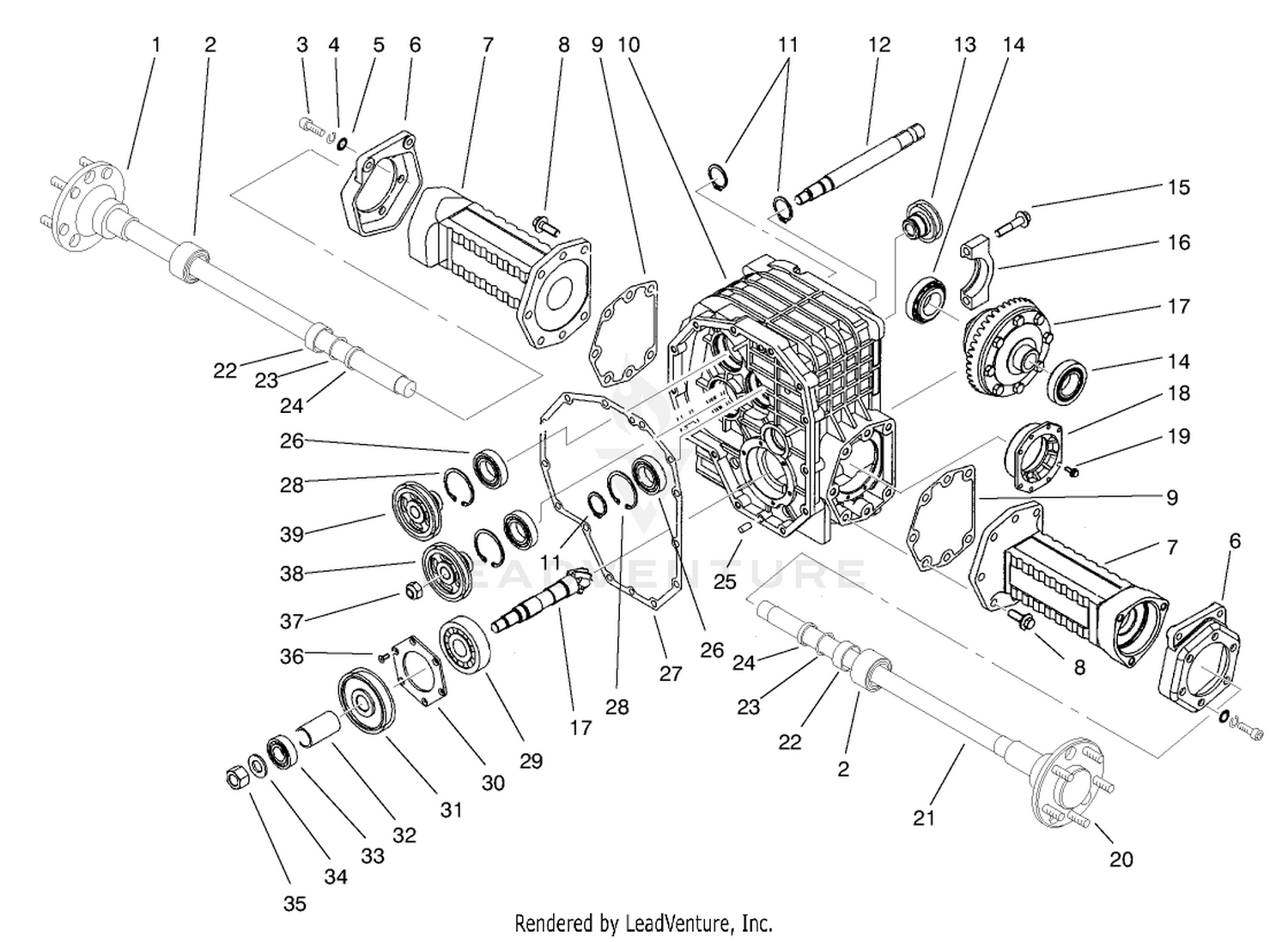 Front Axle Gear Housing Assembly