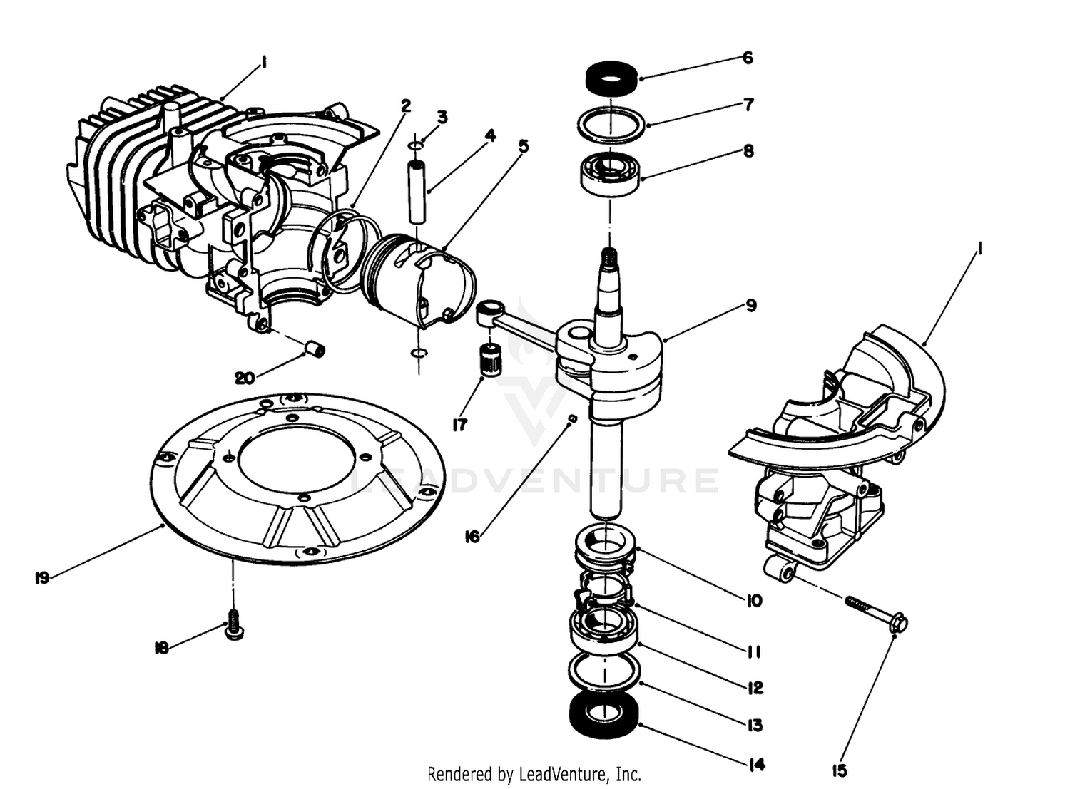 Crank Shaft Assembly (model No. 47pn2-6)