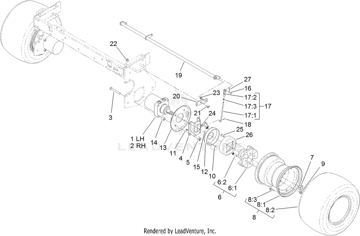 Wheel Motor and Brake Assembly