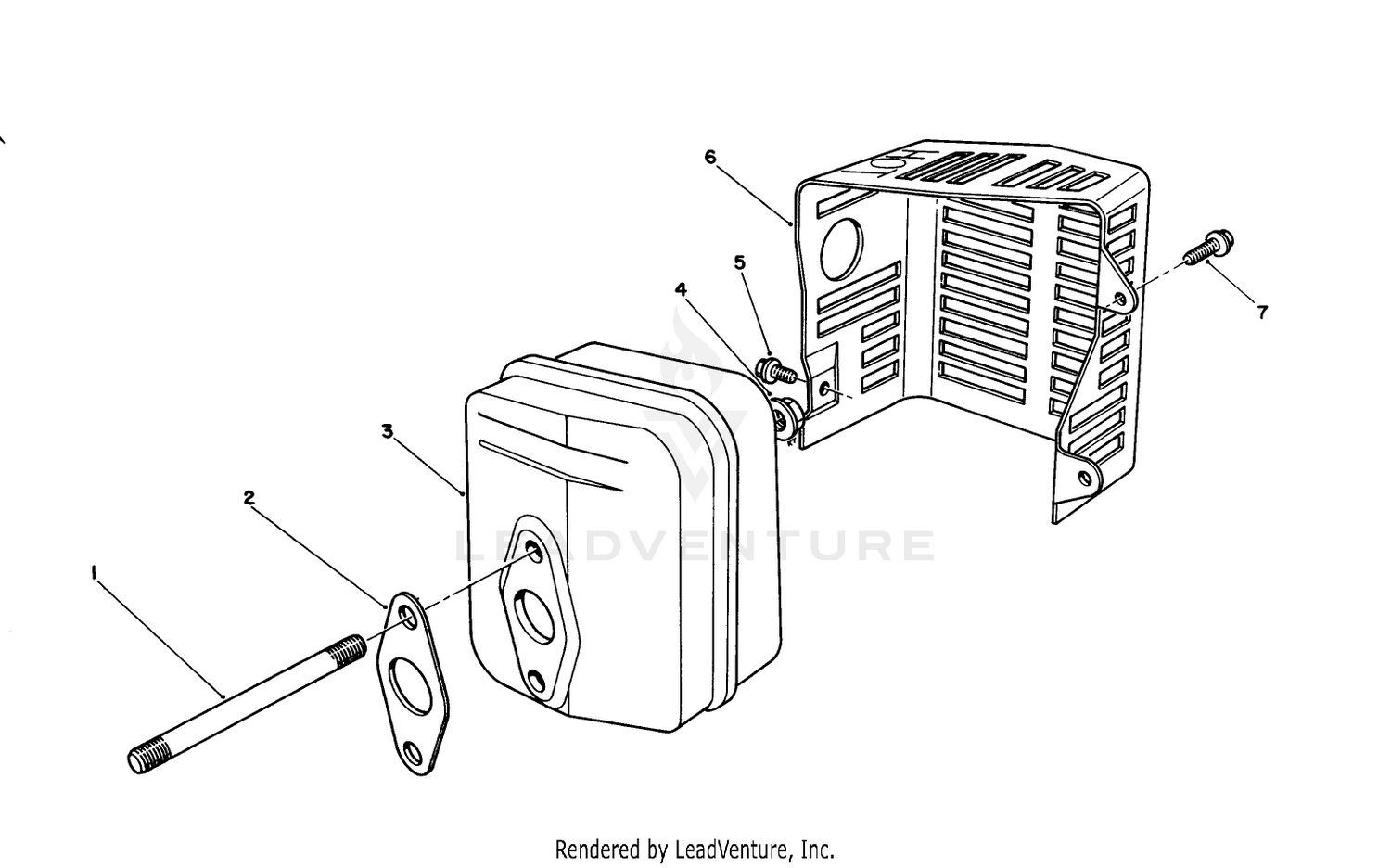 Muffler Assembly (engine Model No. Vmj8)