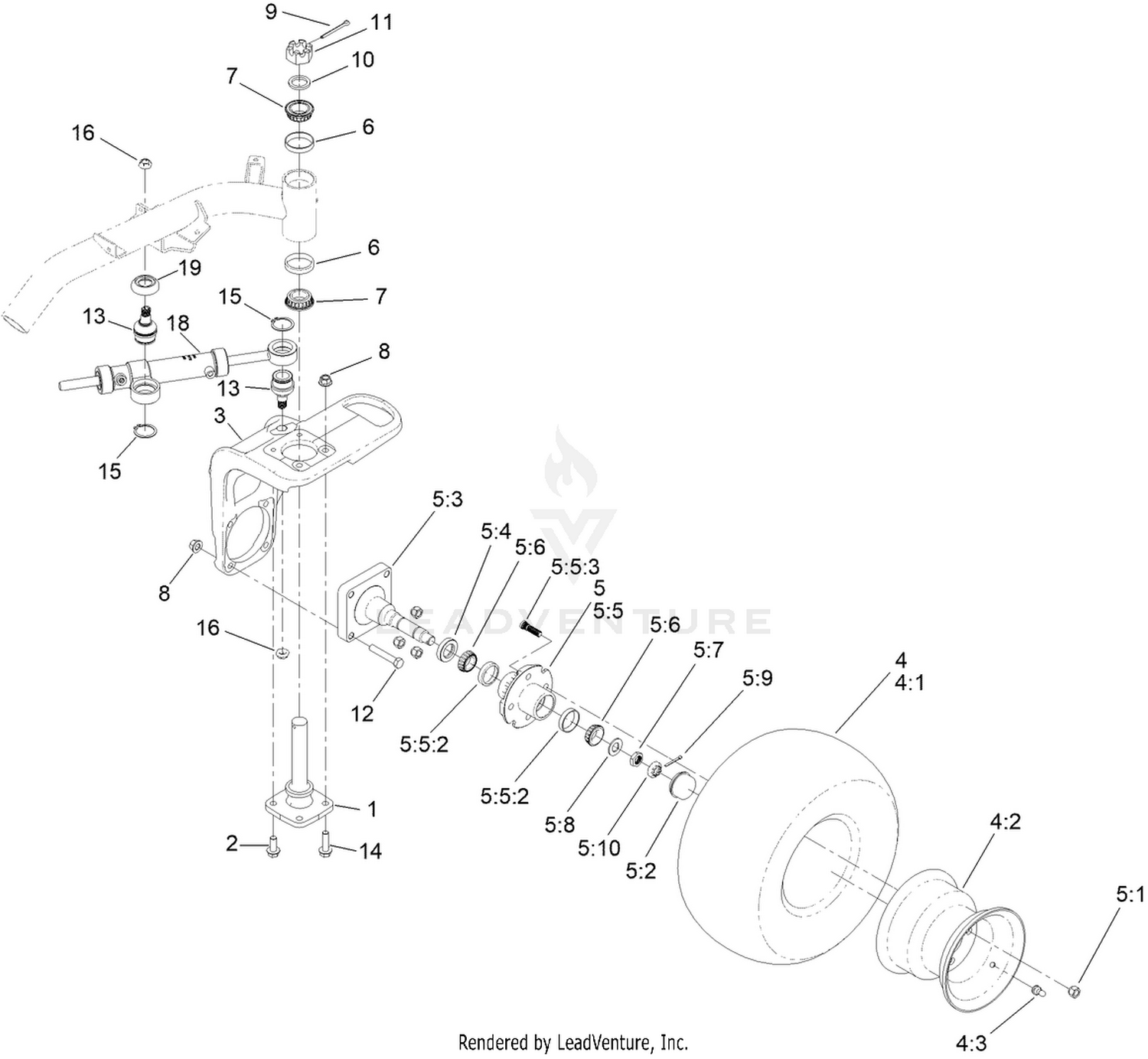 Back Wheel Assembly