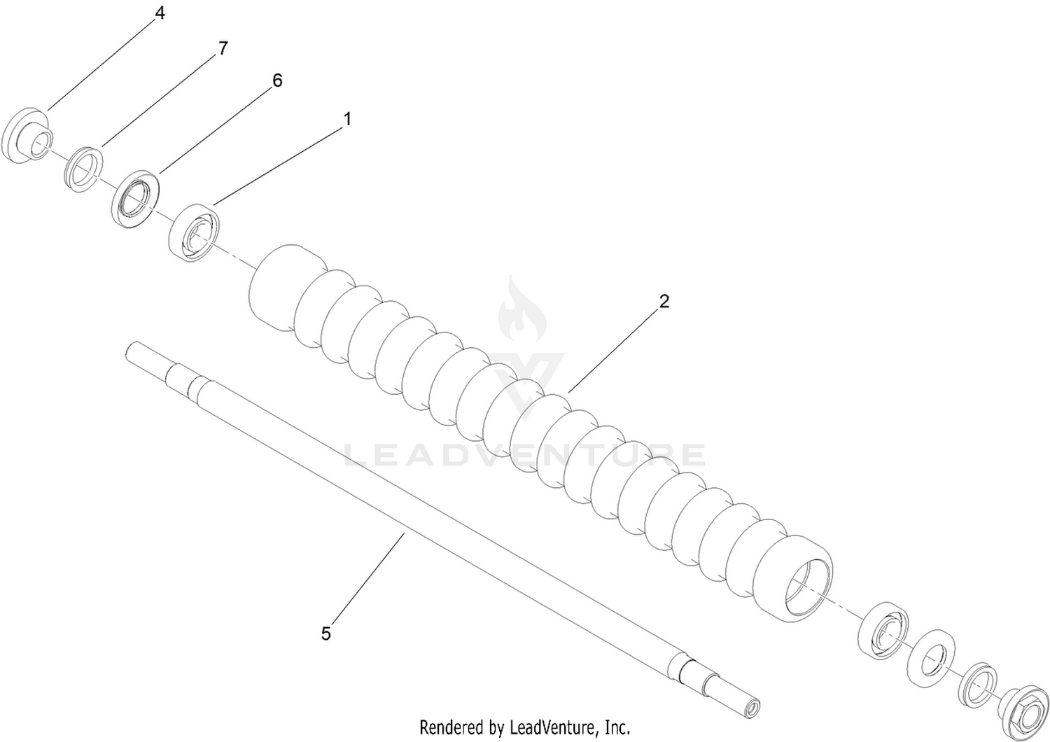 Wide Wiehle Roller Assembly No. 115-7386