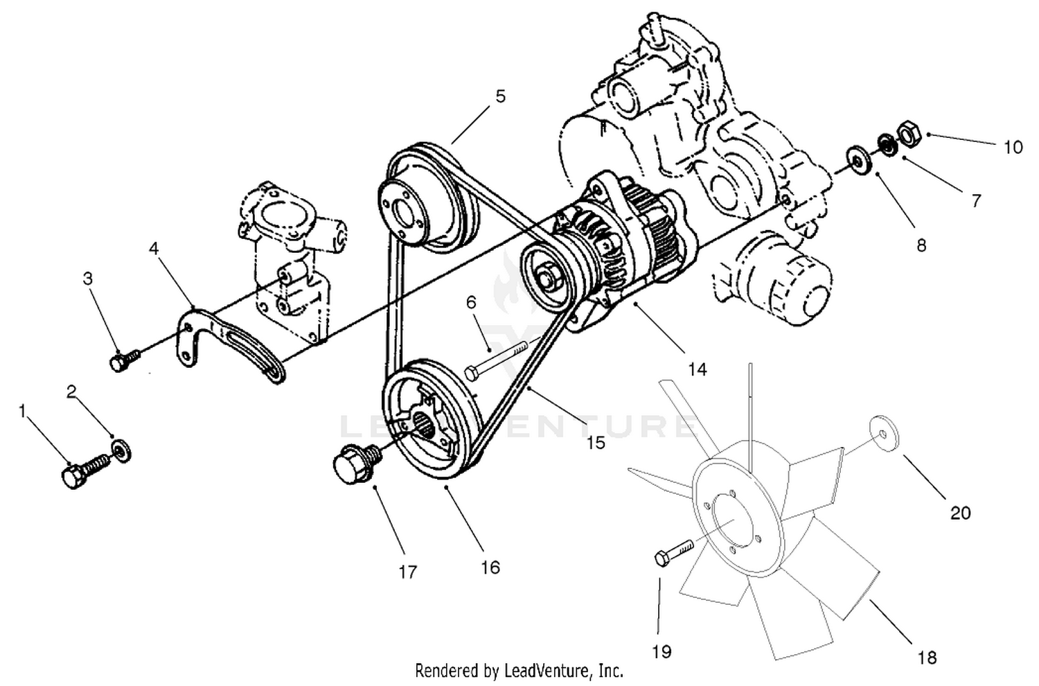 Alternator and Pulley Assembly