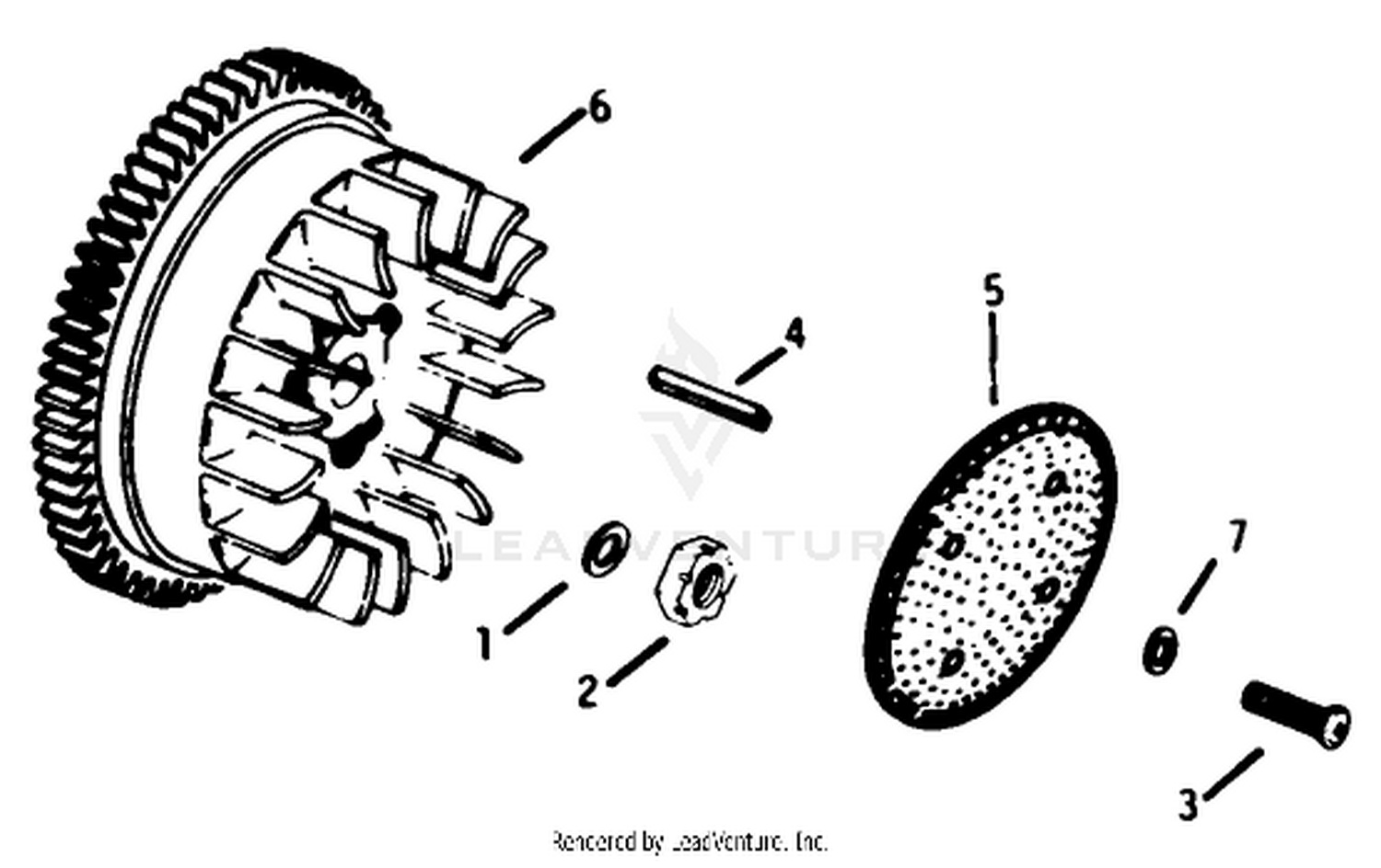 Flywheel-Engine Assembly-Kohler Model K-321s Spec. No. 60407