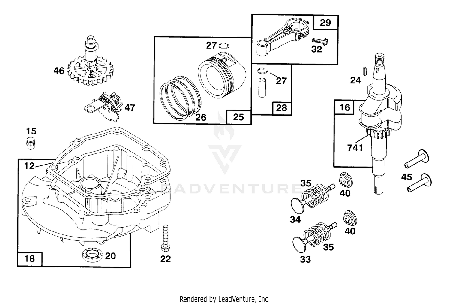 Engine Briggs  Stratton Model 127802-0640-01 2