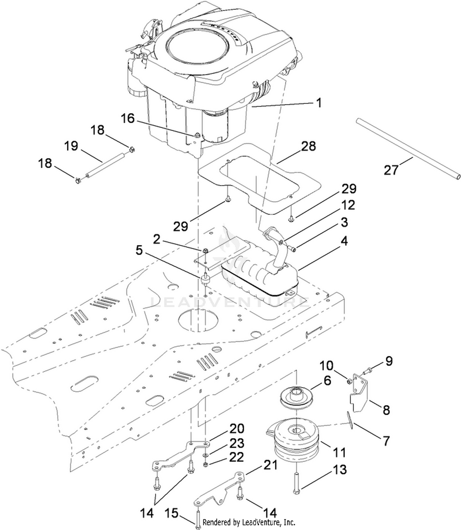 Engine and Clutch Assembly
