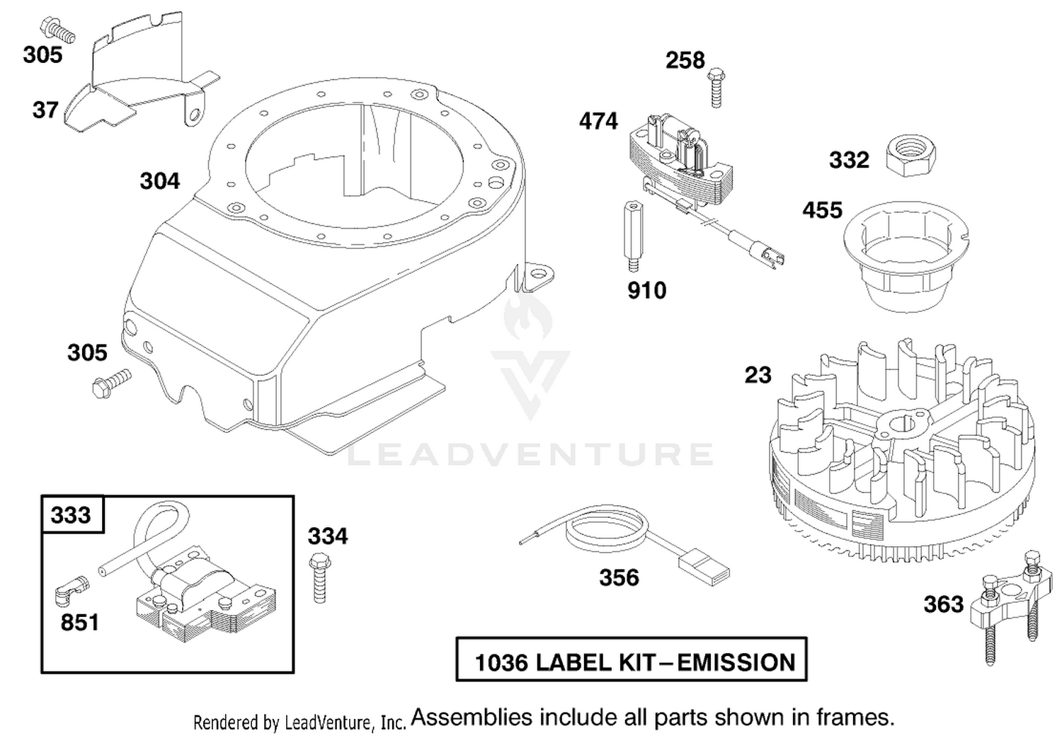 Engine Briggs  Stratton Model 12h807-1760-E1 (model No. 20021 Serial No. 9940000-9941632) 6