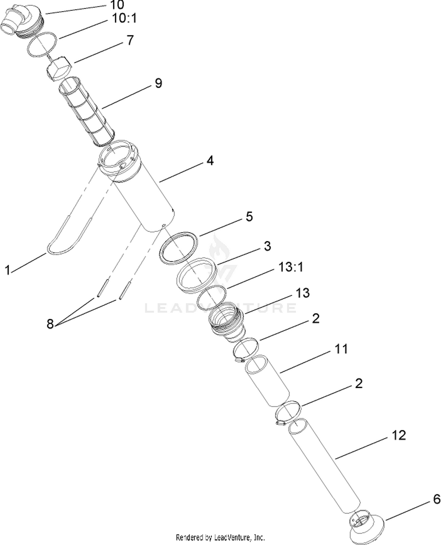 Top Mounted Suction Assembly No. 107-2800