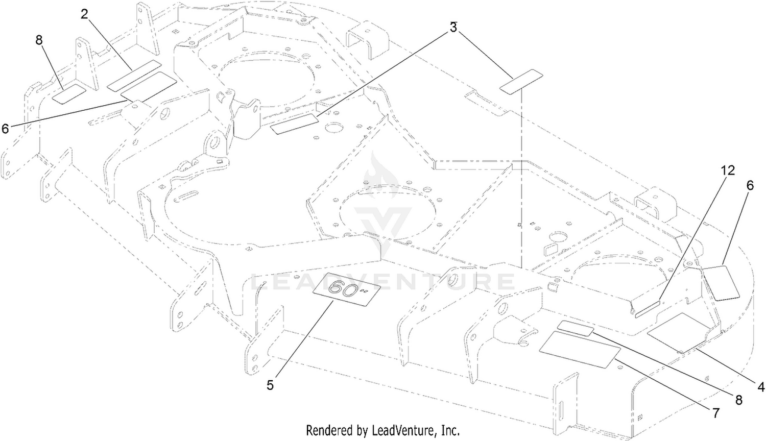 Deck and Decal Assembly No. 127-6467